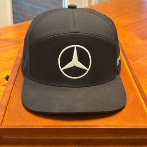 Official Mercedes-Benz Collection Black 7-Panel Snapback Hat - Flat Bill